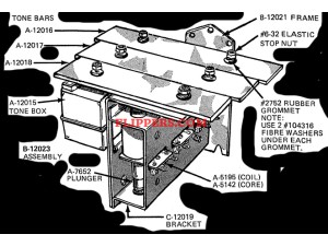 Fibre washer for chime assembly