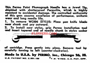 Sapphire needle pair for M100A 78RPM