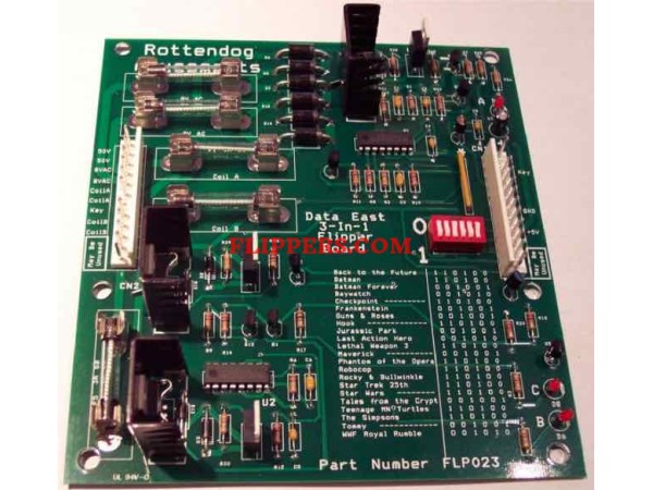 Universal flipper board for Data East & Sega