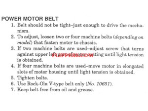 V-BELT - Motor Drive