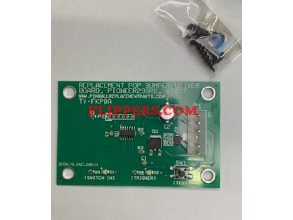 Pop Bumper Board Replaces Gottlieb System 80 <br>(Part #Pioneer GB06)