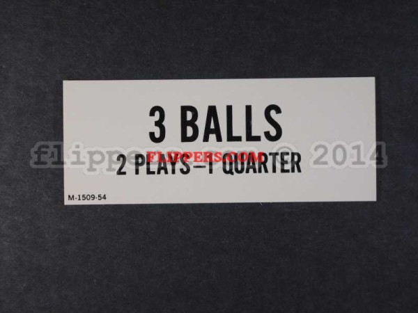 3 Balls 2 Plays- 1 Quarter Card