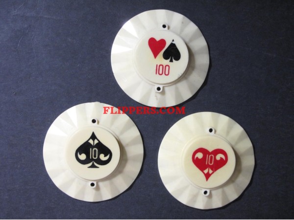 Hearts/Spades Sunflower Cap (set of 3) Pop bumer cap set