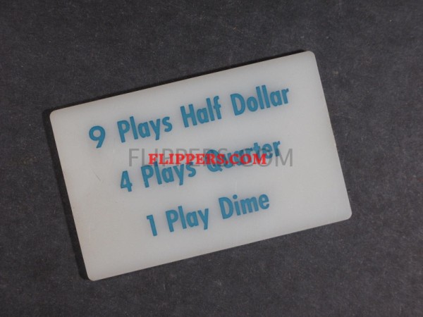 Coin Denominator Plate