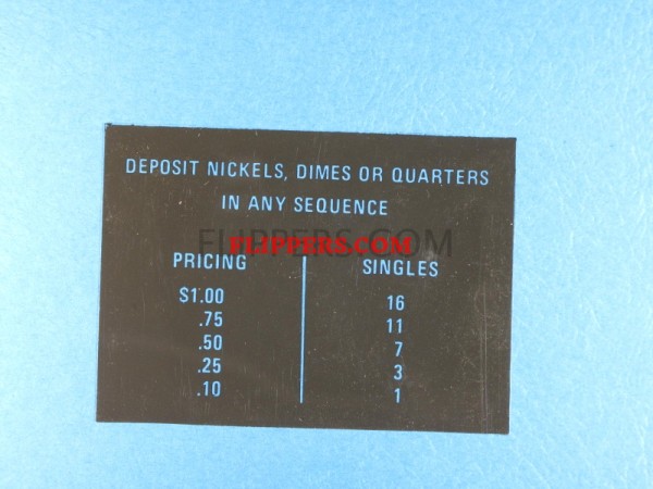 Coin Denomination Label