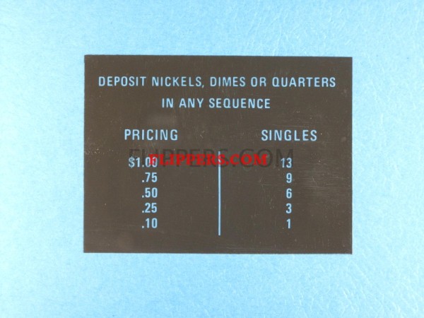 Coin Denomination Label