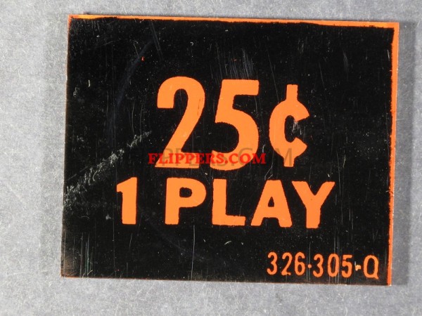 25c 1 Play Coin Plate