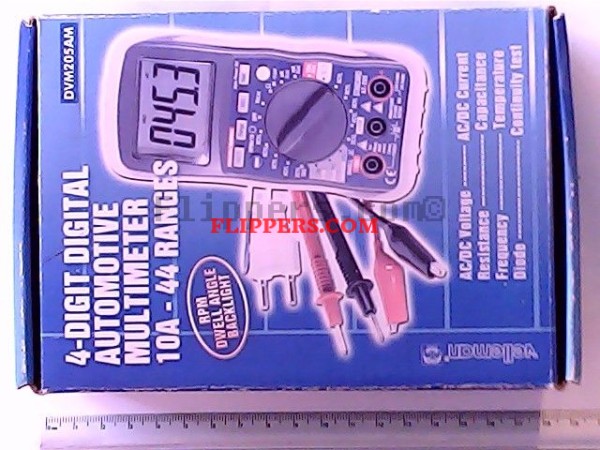 4-Digit Digital Automotive Multimeter 10A - 44 Ranges