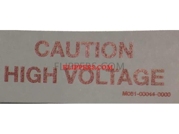 CAUTION HIGH VOLTAGE (in red)