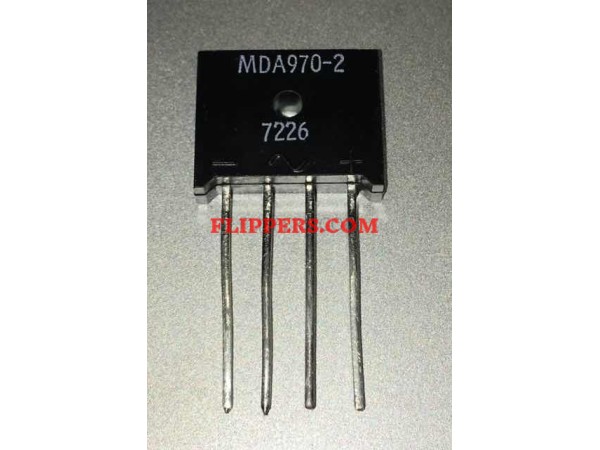 4A 100PIV Silicon Bridge Rectifier - Leads <br>(Part #MDA970-2)