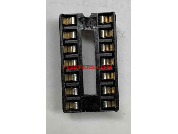 14 Pin IC Socket - dual wipe <br>(Part #IC_Socket_14_DW)