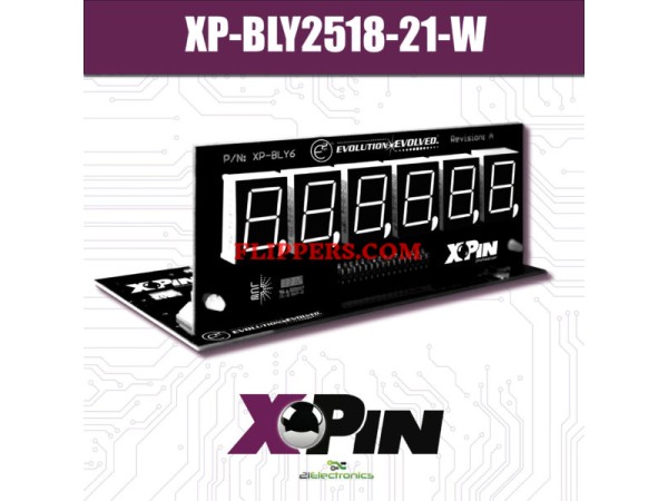 XPin Bally/Stern 6 Digit LED display - White