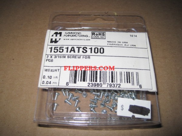 #2 x 3/16" internal P.C.B. mounting screws, 100-pack 