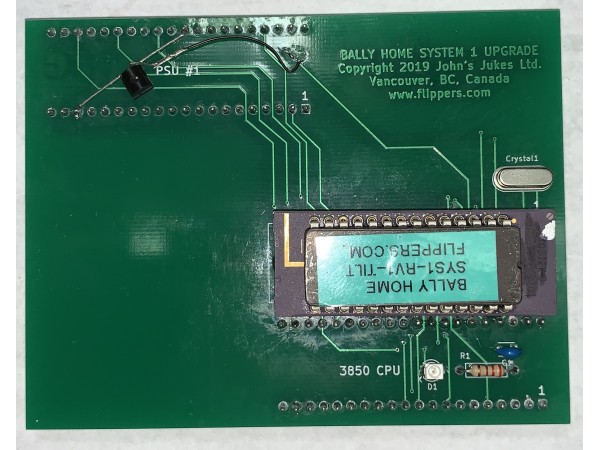Replacement Series 1 CPU IC Sub-Board for Bally Home Pinballs <br>(Part #BallyHome-CPU1)