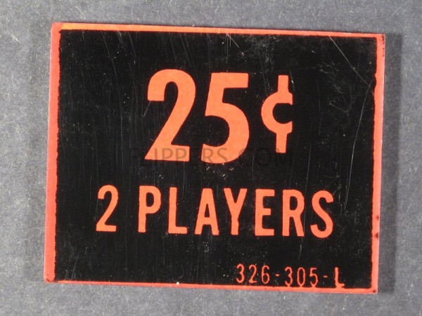 25c 2 Players <br>(Part #326-305L)
