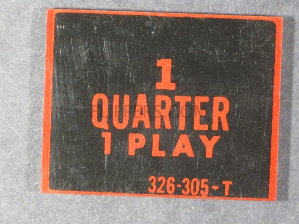 1 Quarter 1 Player <br>(Part #326-305T)