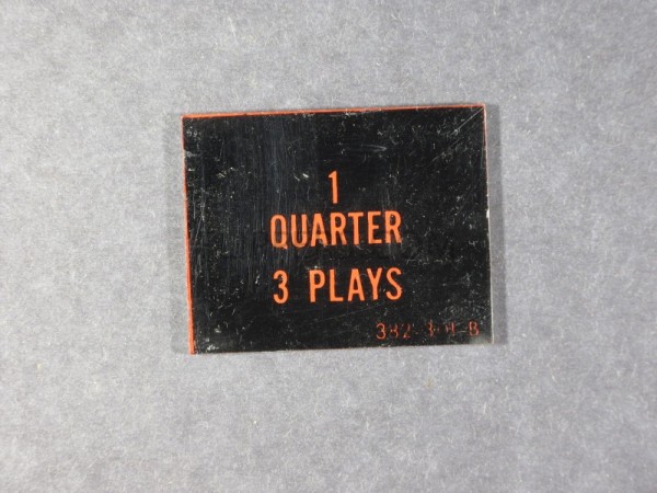 Coin Plate 1 Quarter 3 Plays