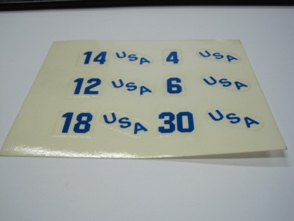 Chexx Decal - Number For USA Players