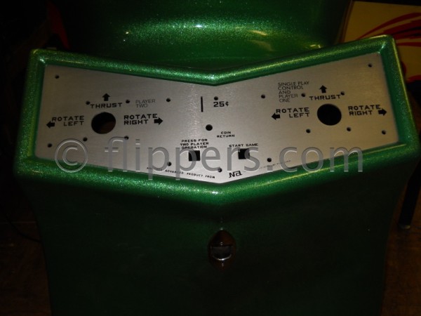 2 Player Control Panel Plate Computer Space Reproduction <br>(Part #Nutting_2PanelPlate)