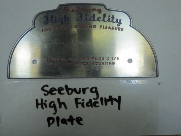 Seeburg High Fidelity Plate