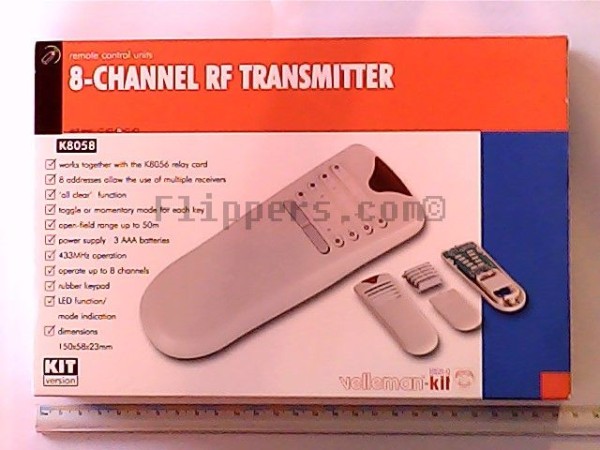 8-Channel RF Transmitter <br>(Part #K8058)
